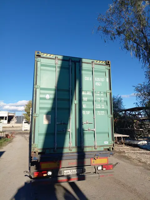 Контейнер 40 футов, CULU6261076, зелёный
