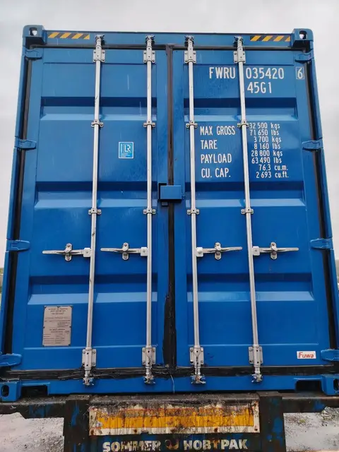 Контейнер 40 футов, FWRU0354206, синий