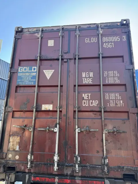 Контейнер 40 футов, GLDU0680953, красный