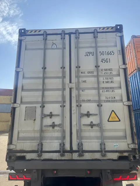 Контейнер 40 футов, JZPU5016651, белый