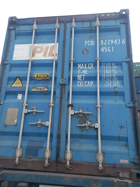 Контейнер 40 футов, PCIU8229436, синий