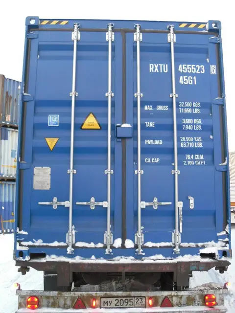 Контейнер 40 футов, RXTU4555236, синий