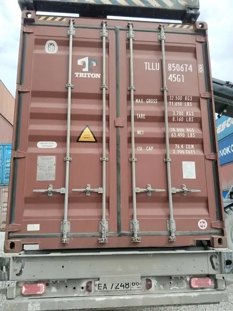 Контейнер 40 футов, TLLU8506748, красный