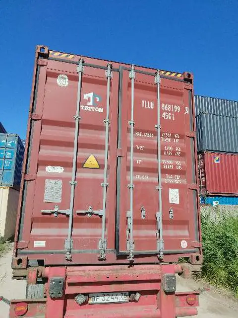 Контейнер 40 футов, TLLU8681993, красный